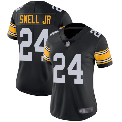 Women Pittsburgh Steelers Football 24 Limited Black Benny Snell Jr. Alternate Vapor Untouchable Nike NFL Jersey